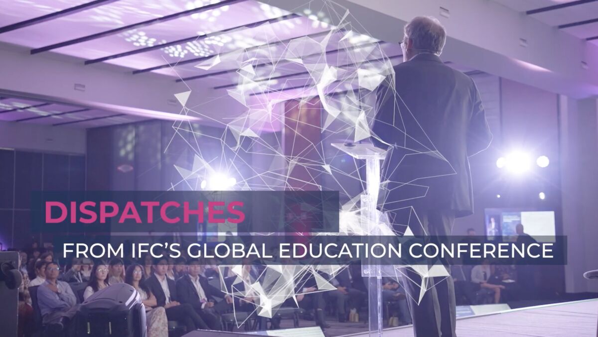 Title card from IFC conference coverage
