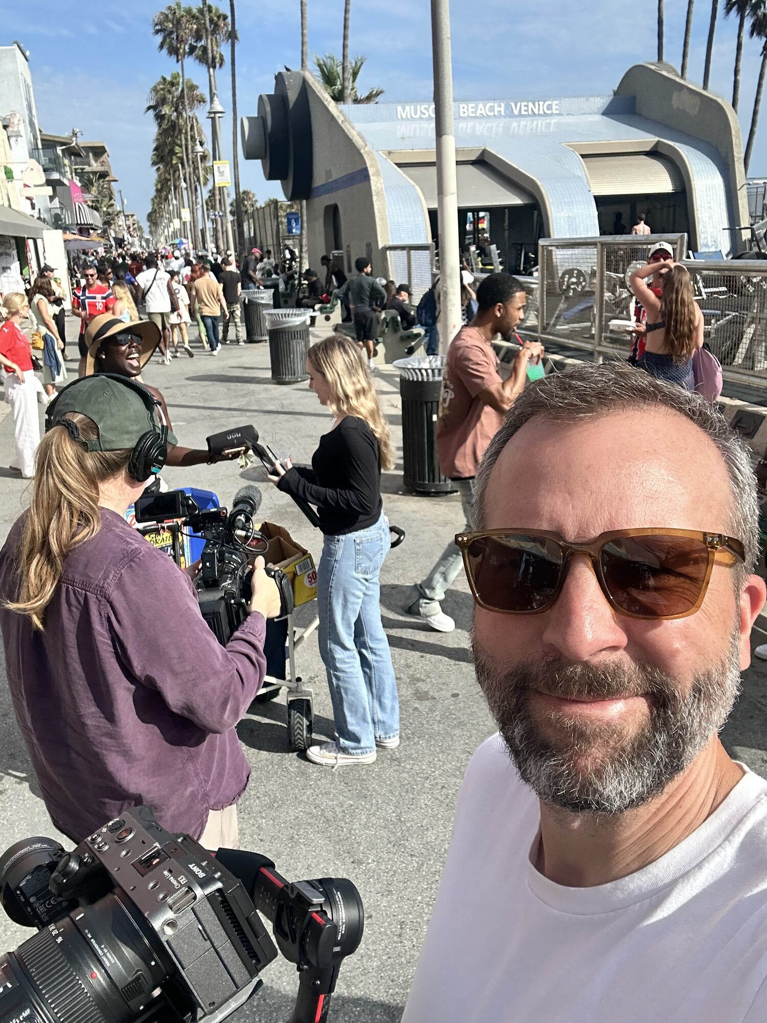 Johannes Wiebus on location at Venice Beach